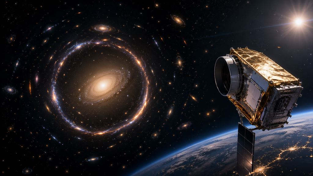 Euclid i Space Warps szukają pomocy obywateli w odkrywaniu galaktyk, które przez zakrzywianie przestrzeni odsłaniają Wszechświat