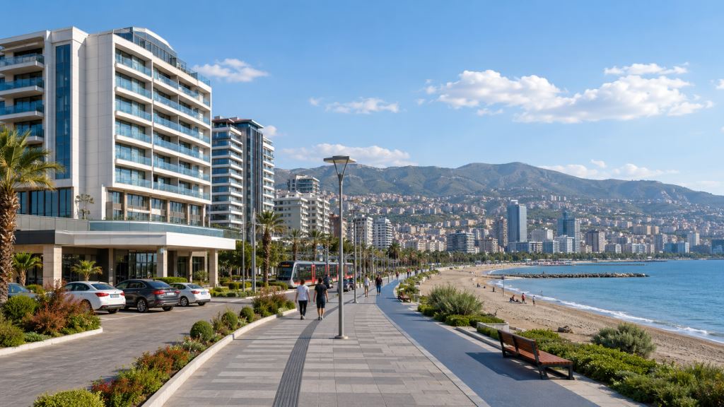 AI illustration: Samsun 2026: guide to accommodation, hotels, apartments, beaches, parking and Black Sea prices for a practical stay