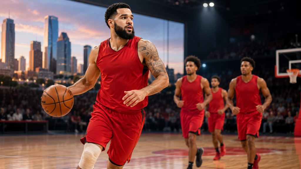 KI-Illustration: Fred VanVleet bleibt bei den Houston Rockets und bringt nach Knieverletzung Stabilität in den Aufbau