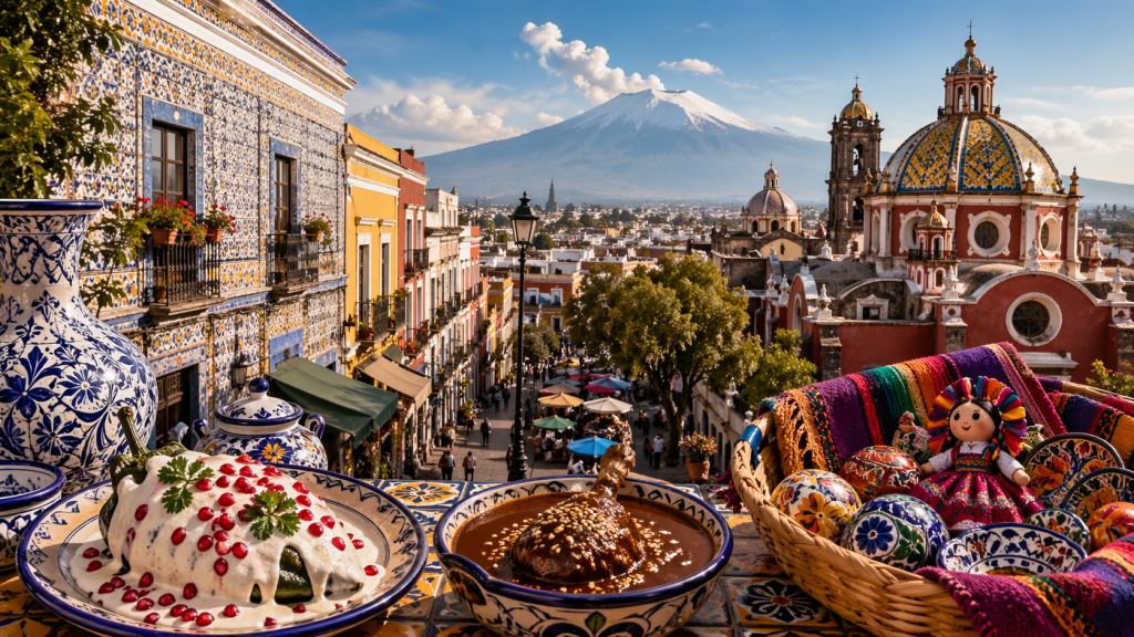 Puebla au Mexique : promenade dans le cœur UNESCO, la talavera et les marchés au goût du mole et des chiles en nogada