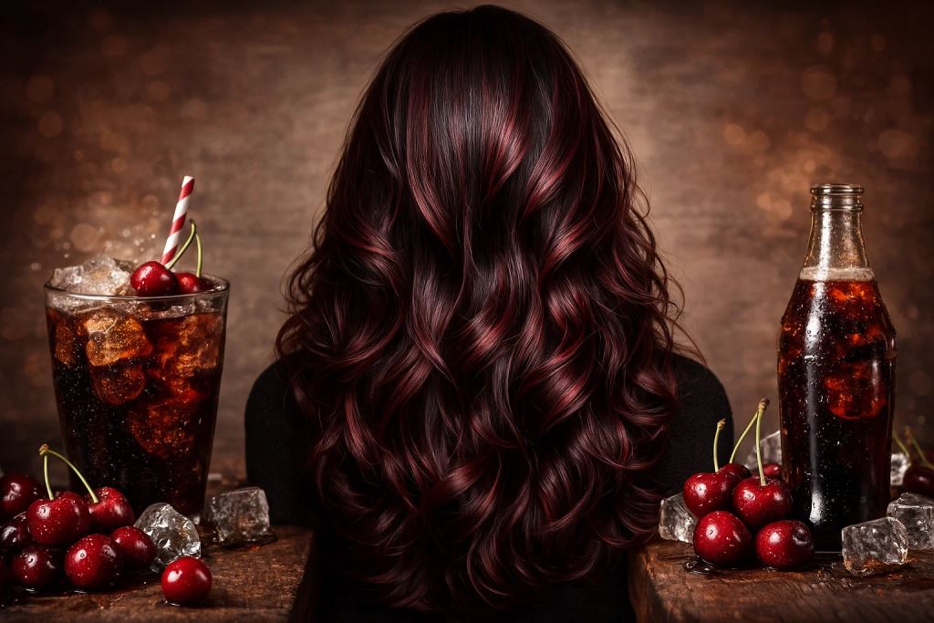Cherry cola hair: the most desirable red-brown shade of 2025 for bold brunettes and lovers of Y2K aesthetics