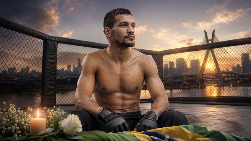 illustration IA: Mort du combattant UFC Allan Nascimento à 34 ans, cause non confirmée et tout le monde du MMA en deuil