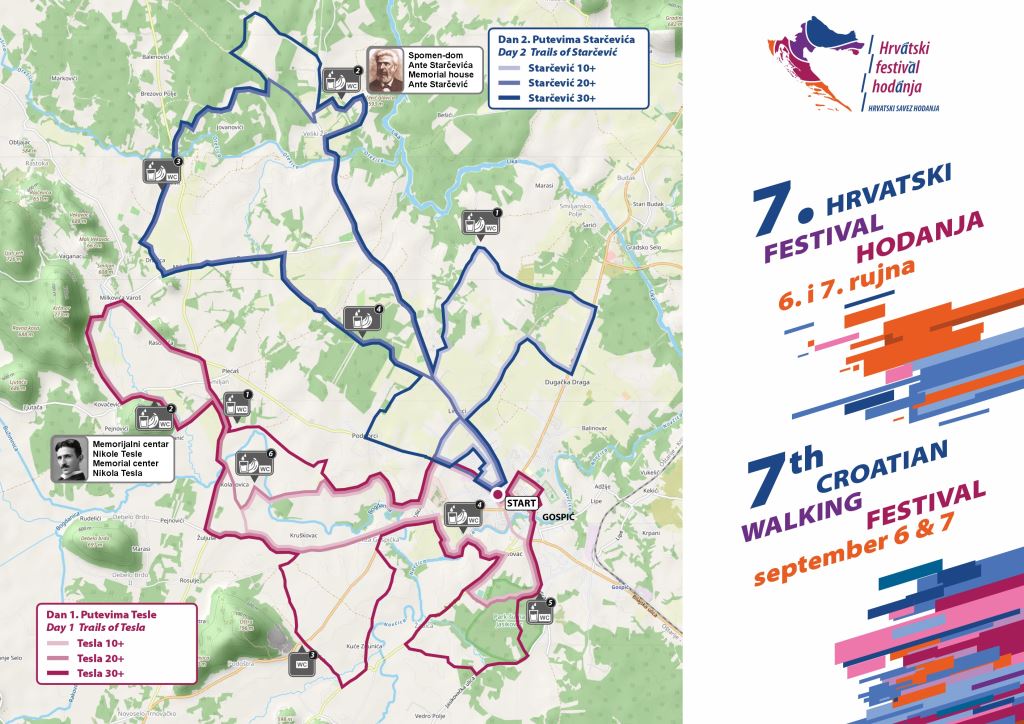 Croatian Walking Festival in Gospić: Maps of Tesla and Starčević routes revealed through the beautiful Lika