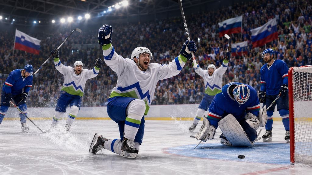 Eslovenia contra Italia 5-1 en Friburgo, victoria clave en la élite del Mundial de hockey sobre hielo 2026