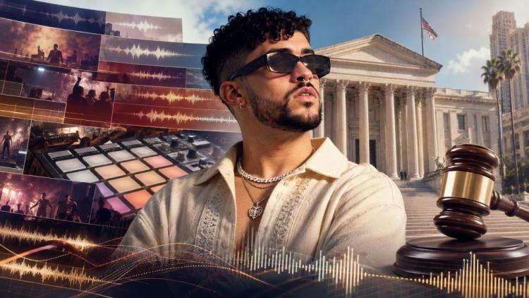 ilustracja AI: Bad Bunny wygrywa kluczową batalię sądową o rytm dembow w sporze obejmującym prawie 2000 utworów muzycznych