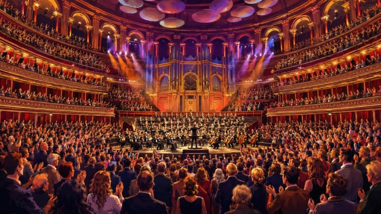 KI-Illustration: Tickets für BBC Proms — Beacon Hall at Bristol Beacon - Complex, Bristol — Samstag, 8. August 2026