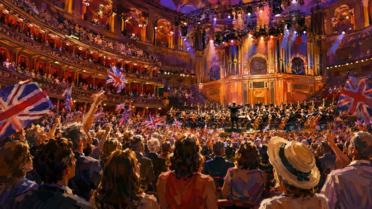 KI-Illustration: Tickets für BBC Proms — Lantern Hall at Bristol Beacon, Bristol — Samstag, 8. August 2026