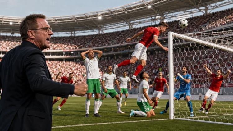 AI illustration: Austria and Algeria World Cup 3-3 drama, Rangnick's rejection of fixed-draw claims after Group J finale