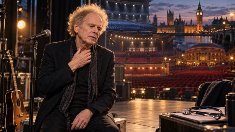 KI-Illustration: Art Garfunkel: Vier Konzerte in Großbritannien wegen einer Atemwegsinfektion verschoben, neue Termine noch offen