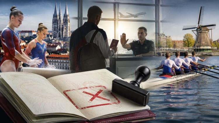 illustration IA: Retour des athlètes russes dans les grandes compétitions malgré les obstacles de visa avant des rendez-vous majeurs