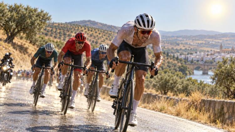 AI ilustracija: Vuelta skraćena zbog ekstremne vrućine, Van Aert slavio u Córdobi, Mas zadržao crvenu majicu prije odmora