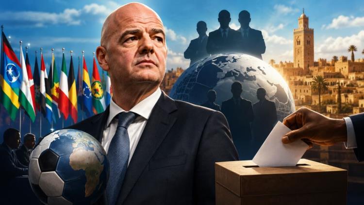 KI-Illustration: Wachsender Widerstand gegen Infantino vor der FIFA-Präsidentenwahl 2027 in Rabat und mögliche Herausforderer