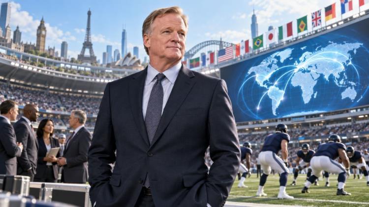 AI illustration: Roger Goodell to lead the NFL through 2030 under new deal tied to league performance and global growth