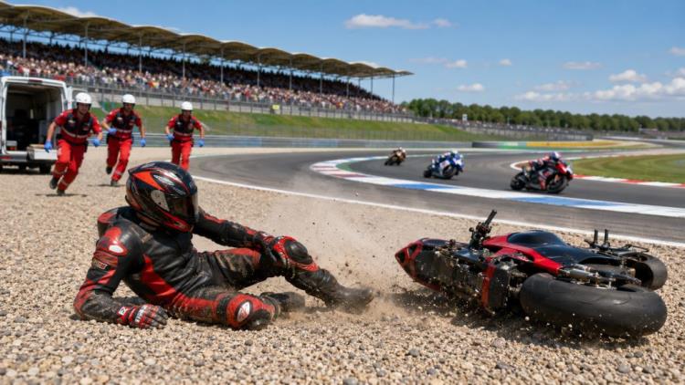 AI ilustracija: Marco Bezzecchi u bolnici nakon teškog pada u Assenu, Jorge Martín preuzeo vrh MotoGP poretka u dramatičnoj utrci