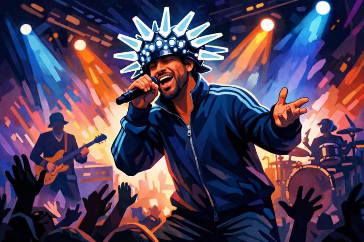 AI ilustracija: Ulaznice za Jamiroquai ulaznice za Luxembourg - funk, acid jazz i plesna večer uz Jay Kaya u Luxexpo Open Air prostoru — Luxexpo - The Box, Luxembourg - grad — utorak, 7. srpnja 2026.