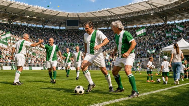 AI illustration: Legia Warsaw marks 110 years with a legends match, family events and a charity campaign at Łazienkowska