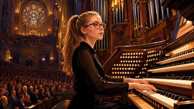 AI illustration: Tickets for Anna Lapwood — Brucknerhaus Linz, Linz — Sunday, 21 March 2027