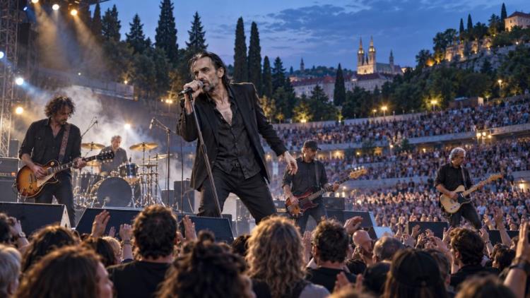 AI illustration: Goran Bare & Majke return to Zagreb's Šalata for a major open-air concert after more than seven years