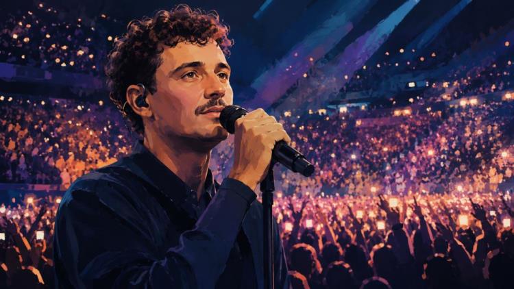 KI-Illustration: Tickets für Dawid Podsiadło Tickets für PGE Narodowy Warschau und das 360 Grad Obrotowy Tour Konzert — PGE Narodowy, Warschau — Samstag, 27. Juni 2026