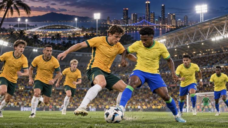 ilustracja AI: Australia kontra Brazylia w Queensland: siedmiu możliwych debiutantów przed dwoma ważnymi meczami kadry