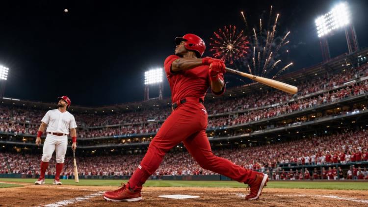 AI illustration: Jordan Walker wins the 2026 Home Run Derby after a dramatic comeback against Kyle Schwarber in Philadelphia