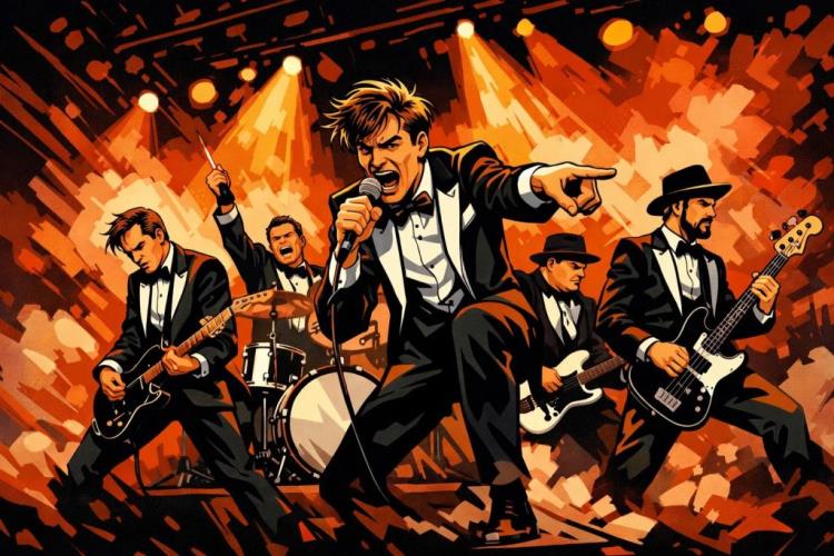 AI illustration: Tickets for The Hives tickets for Lac de Malsaucy - garage-punk concert by the lake in Évette-Salbert at Eurockéennes — Lac de Malsaucy, Évette-Salbert — Sunday, 5 July 2026