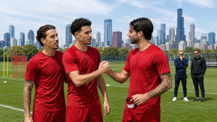 ilustracja AI: Jones i Szoboszlai zażegnali spór w Chicago, a Inter zwiększa presję na Liverpool w sprawie transferu