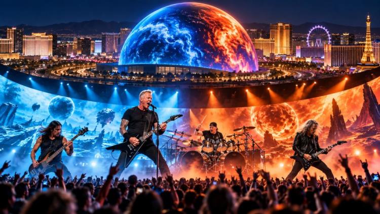 illustration IA: Metallica ouvre sa résidence au Sphere: le premier 'No Repeat Weekend' de Las Vegas est officiellement complet