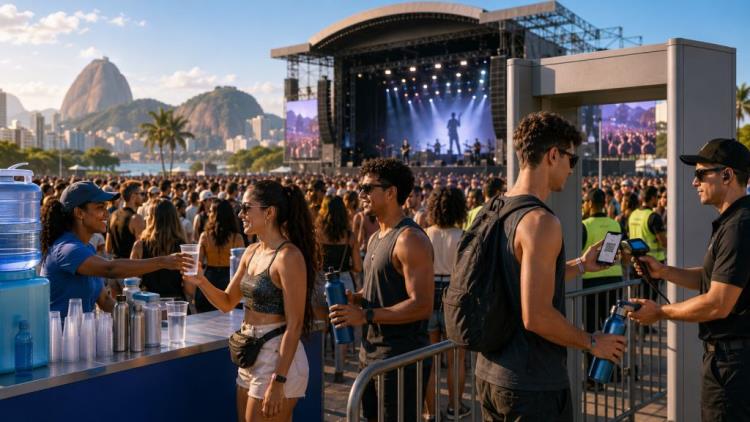 KI-Illustration: Brasilien führt "Taylor-Swift-Gesetz" mit Gratiswasser und strengeren Ticketregeln für große Konzerte ein