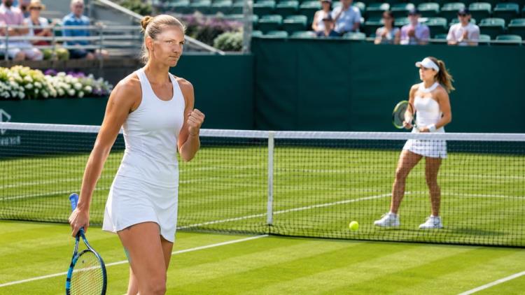 ilustracja AI: Karolina Pliskova pokonała Caty McNally w Nottingham i awansowała do ćwierćfinału WTA na trawie