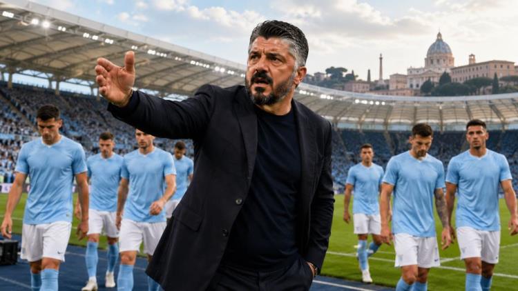 KI-Illustration: Gennaro Gattuso übernimmt Lazio nach Sarri-Abgang und Italiens WM-Qualifikationsschock