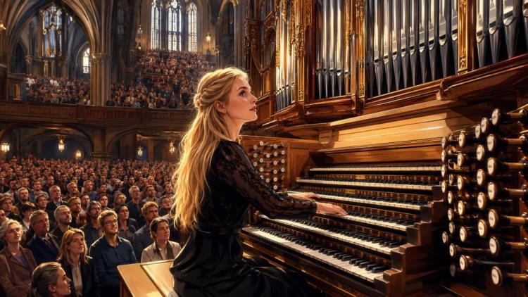 ilustración con IA: Entradas para Anna Lapwood — Elbphilharmonie Hamburg, Hamburgo — lunes, 14 de septiembre de 2026