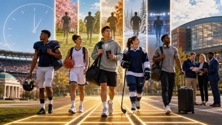 AI illustration: NCAA Changes Eligibility Rules as Five-Years-for-Five-Seasons Model Reshapes Division I Athlete Careers