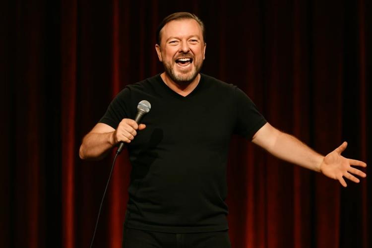 AI ilustracija: Ulaznice za Ricky Gervais — Brighton Centre, Brighton — utorak, 17. studenog 2026.