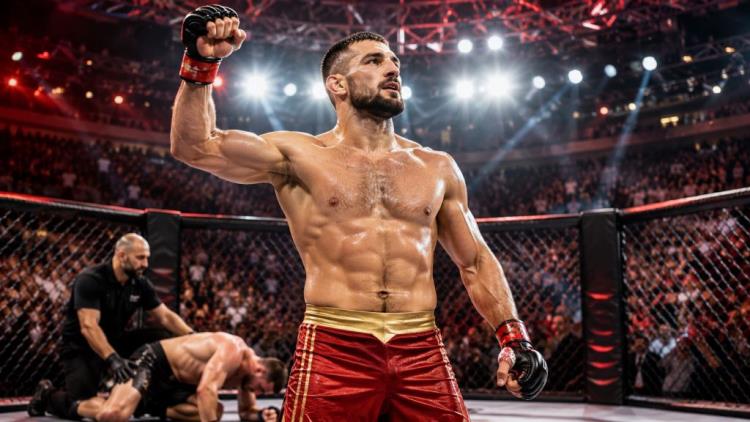 ilustracja AI: Miloš Janičić przed debiutem w UFC w Belgradzie: czarnogórskie MMA czeka na historyczny występ