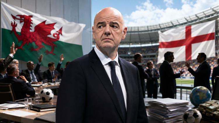 AI ilustracija: Wales i Engleska povukli potporu Infantinu nakon propalog FIFA projekta i otvorili utrku za izbore 2027
