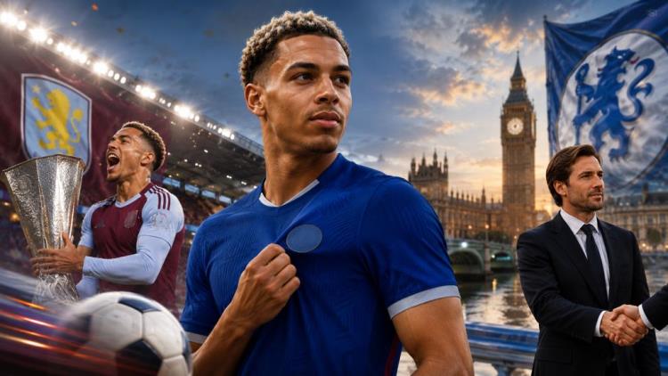 ilustracja AI: Chelsea uzgodniła transfer Morgana Rogersa z Aston Villi za 117 mln funtów, jeden z hitów lata