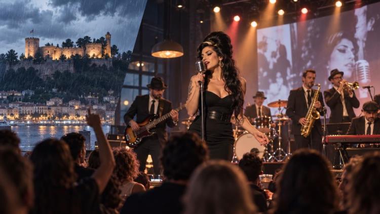 ilustracja AI: The Amy Winehouse Band w Rijece: koncert z zamku Trsat przeniesiony do Pogonu kulture z powodu złej pogody