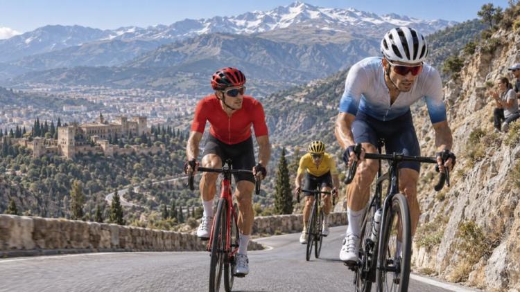 illustration IA: Enric Mas tout près du sacre sur la Vuelta, Mikel Landa gagne l'étape reine au Collado del Alguacil à Grenade