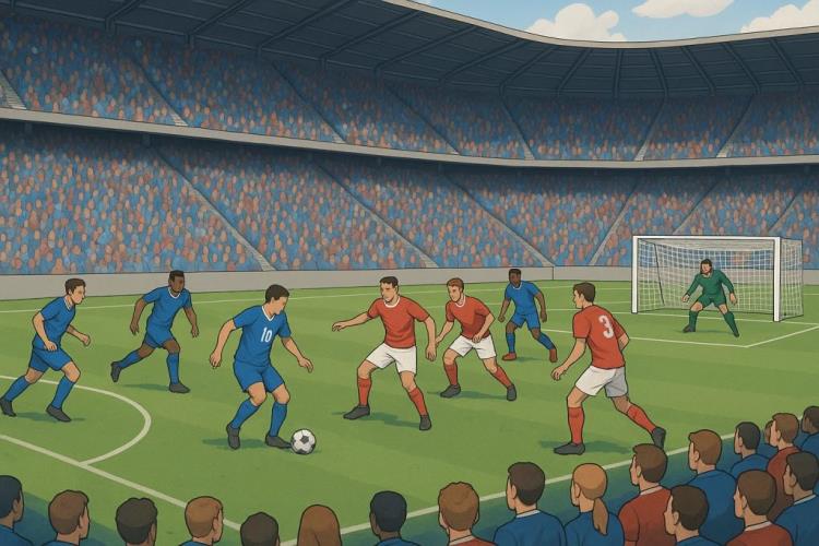 KI-Illustration: Tickets für Paris Saint Germain gegen Nice — Parc des Princes, Paris — Sonntag, 16. Mai 2027