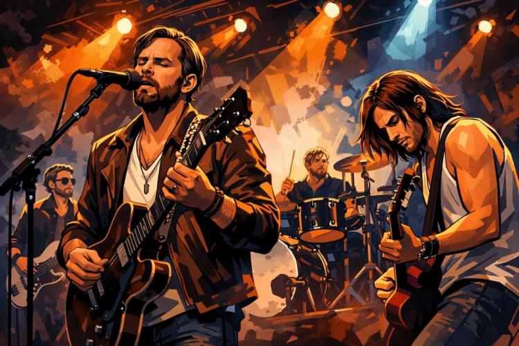 AI ilustracija: Ulaznice za Kings of Leon ulaznice za Wiener Stadthalle u Beču, arena rock uz Cari Cari i novu fazu benda u Hall D — Wiener Stadthalle, Beč — utorak, 23. lipnja 2026.
