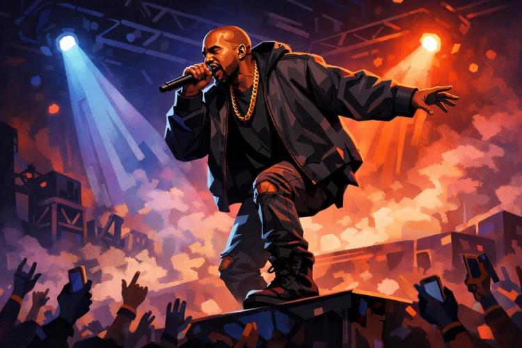 ilustracja AI: Bilety na Kanye West - Ye — Caesars Superdome, New Orleans — piątek, 28 sierpnia 2026