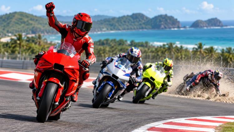 AI ilustracija: MotoGP Mandalika: Marc Márquez pobjednik Sprinta, Jorge Martín tek četvrti nakon izgubljenog vodstva u utrci