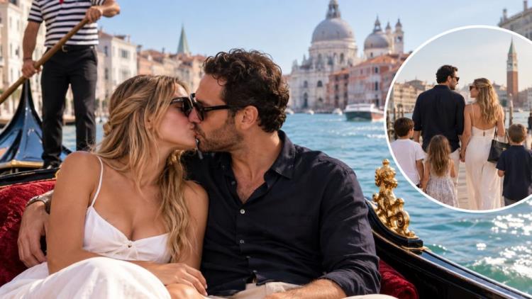 KI-Illustration: Sydney Sweeney und Scooter Braun in Venedig: Gondelkuss bestätigt ihre zunehmend ernsthafte Beziehung