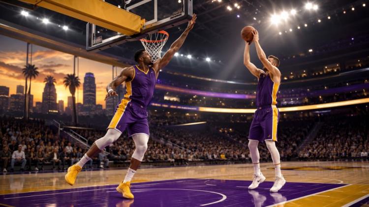 AI illustration: Lakers reshape frontcourt: Mamukelashvili joins Kessler for shooting, rim protection and NBA depth plan