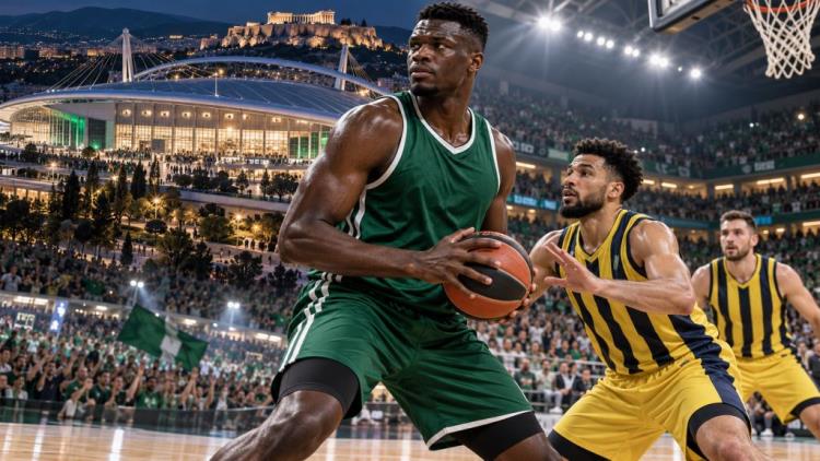 ilustración con IA: Moustapha Fall vuelve ante Fenerbahçe: Panathinaikos gana un refuerzo clave para el gran duelo de EuroLeague en Atenas