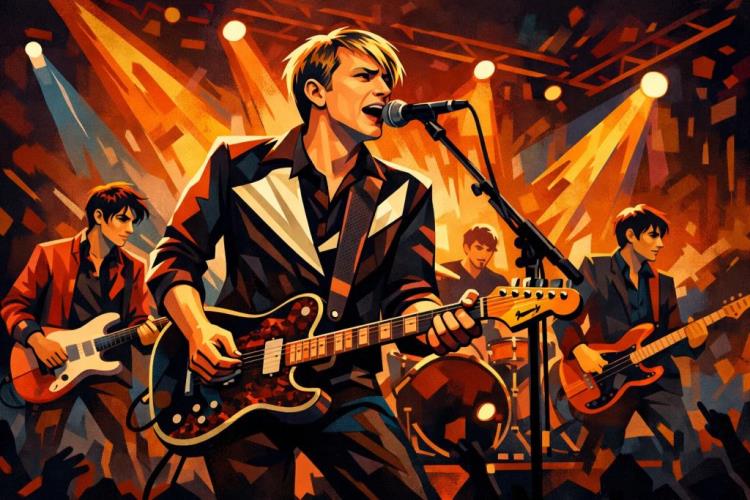 ilustracja AI: Bilety na Franz Ferdinand w The Paramount w Huntington - bilety na koncert indie rocka, znane hity i nowe utwory na żywo — Paramount, Huntington — sobota, 8 sierpnia 2026