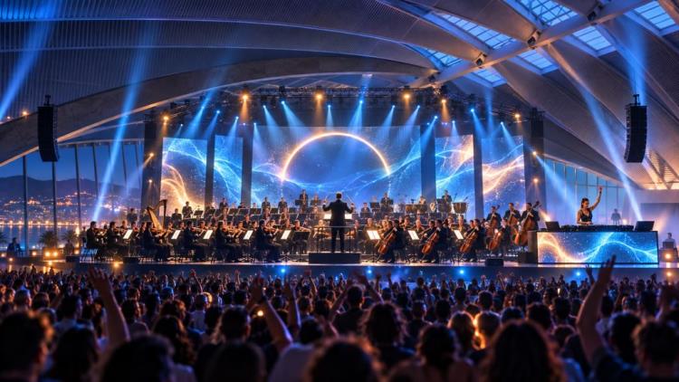 AI ilustracija: Noctámbula na Tenerifima spojila Symphony of Unity, techno i raskošnu festivalsku audiovizualnu produkciju