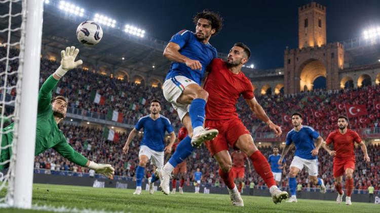 AI ilustracija: Italija - Turska u Bologni: novi dvoboj tjedan dana nakon talijanske pobjede 4:1 u Bursi u Nations League