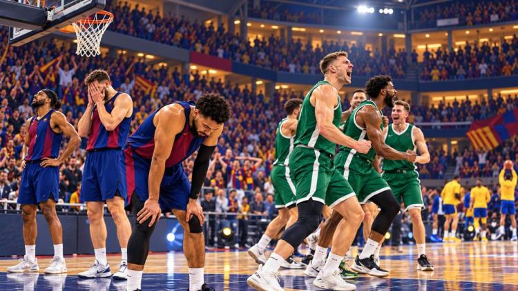 AI illustration: Barcelona squander ten-point lead against Žalgiris before key EuroLeague home clash with Maccabi Tel Aviv